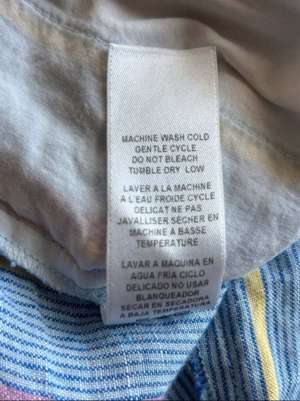 FRAME 100% Linen Striped Pants Women's Size Medium M Multicolor Elastic Waist - Picture 8 of 8